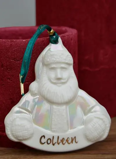 Belleek Personalized Santa Claus Ornament